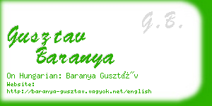 gusztav baranya business card